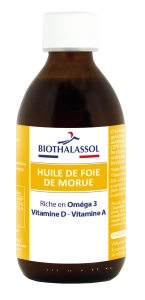 HUILE DE FOIE DE MORUE - complément alimentaire marin fabriqué en France par Biothalassol Image HUILE DE FOIE DE MORUE