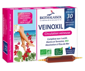 VEINOXIL 30 - complément alimentaire marin fabriqué en France par Biothalassol Image VEINOXIL 30